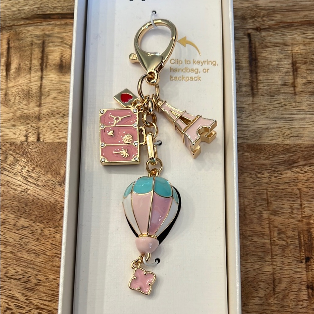 Piper K Bag Hot air Balloon Charm & Key Chain NWT - Picture 2 of 5